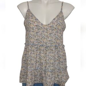 Sienna Sky Cottagecore Y2K Style Prairie Blouse Size Small Floral Ruffle